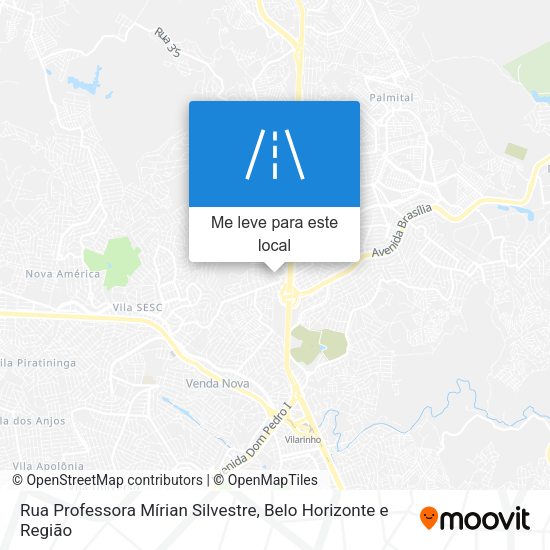 Rua Professora Mírian Silvestre mapa