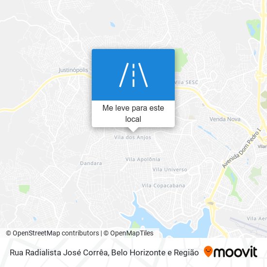 Rua Radialista José Corrêa mapa