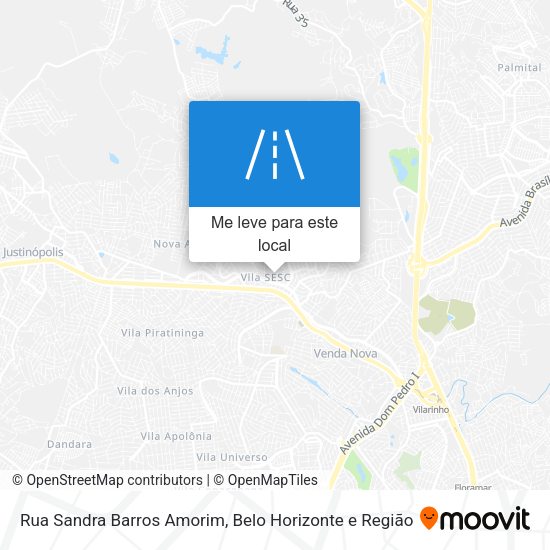 Rua Sandra Barros Amorim mapa