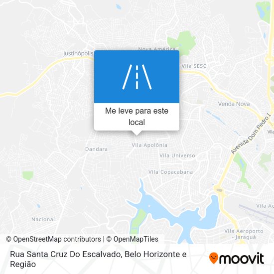 Rua Santa Cruz Do Escalvado mapa