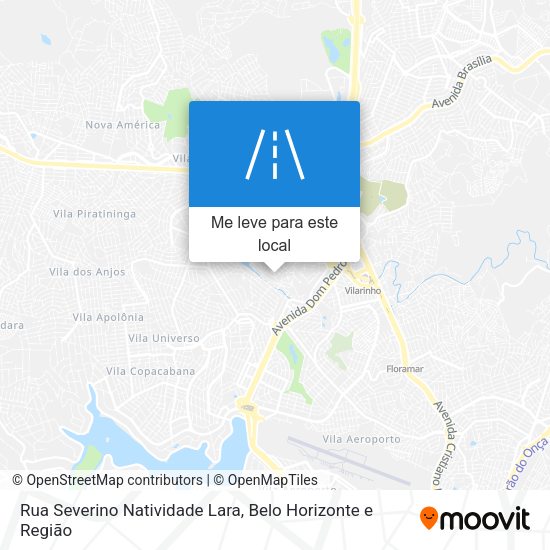 Rua Severino Natividade Lara mapa