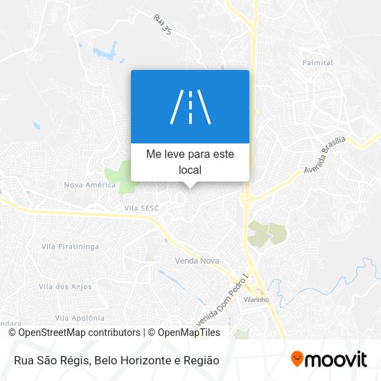 Rua São Régis mapa