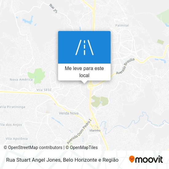Rua Stuart Angel Jones mapa