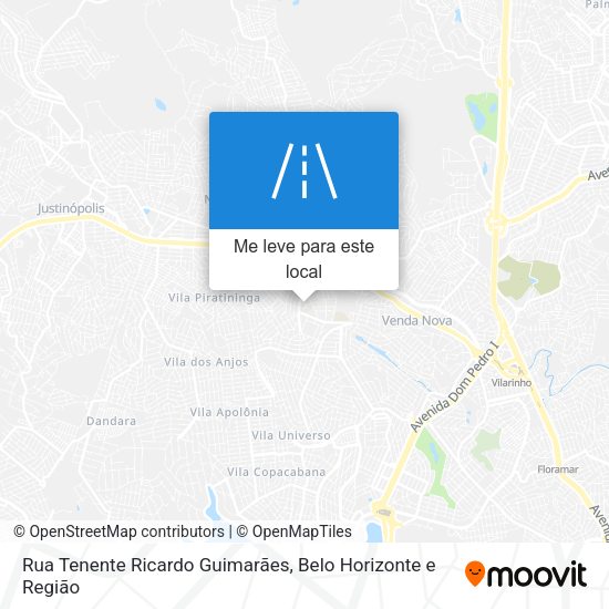 Rua Tenente Ricardo Guimarães mapa