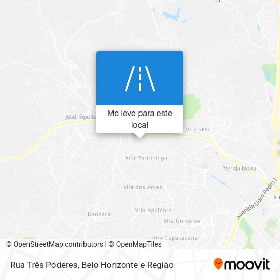 Rua Três Poderes mapa