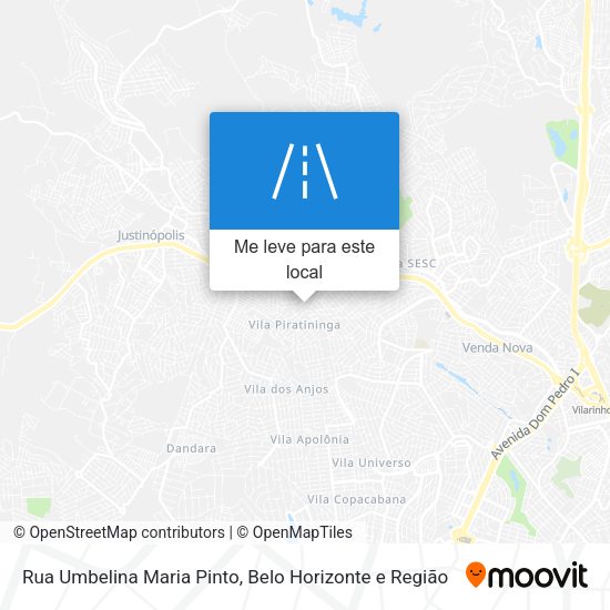 Rua Umbelina Maria Pinto mapa