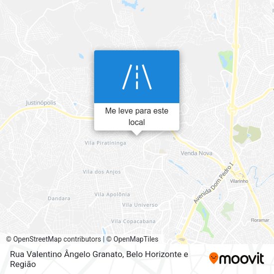 Rua Valentino Ângelo Granato mapa