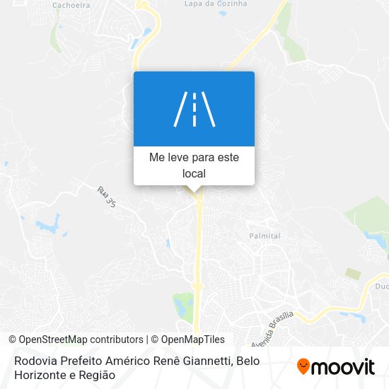 Rodovia Prefeito Américo Renê Giannetti mapa