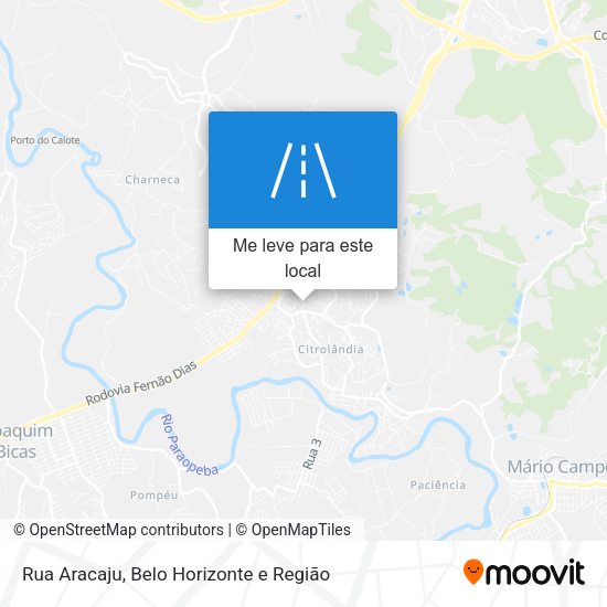 Rua Aracaju mapa
