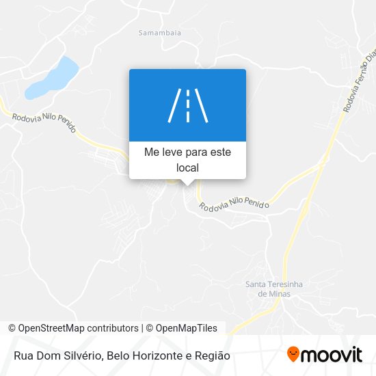 Rua Dom Silvério mapa