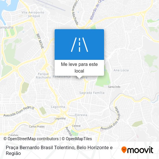 Praça Bernardo Brasil Tolentino mapa
