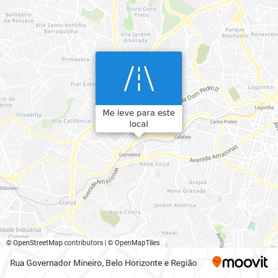 Rua Governador Mineiro mapa