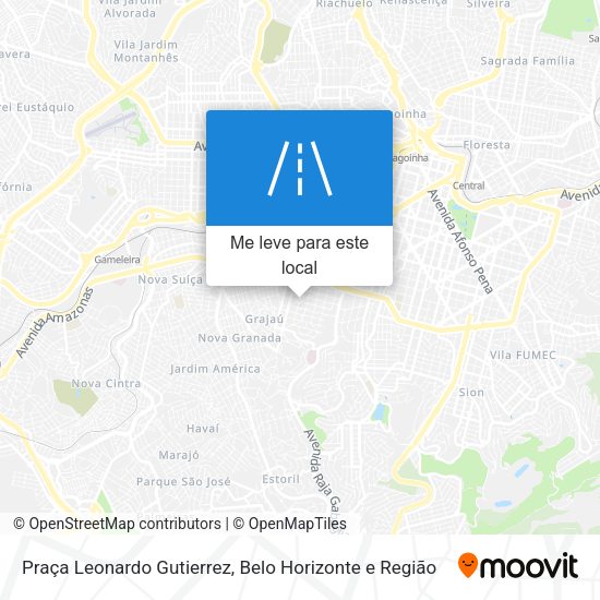 Praça Leonardo Gutierrez mapa