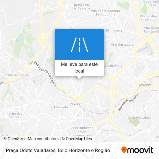 Praça Odete Valadares mapa