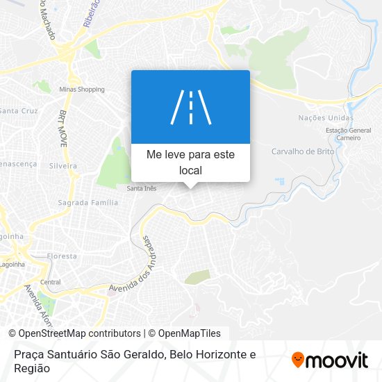 Praça Santuário São Geraldo mapa