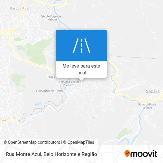 Rua Monte Azul mapa