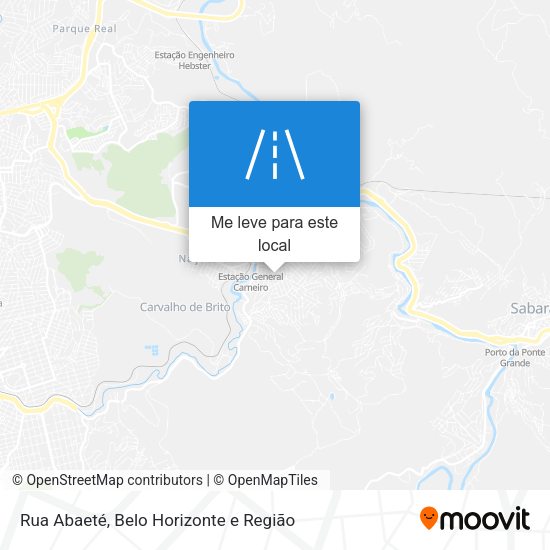 Rua Abaeté mapa