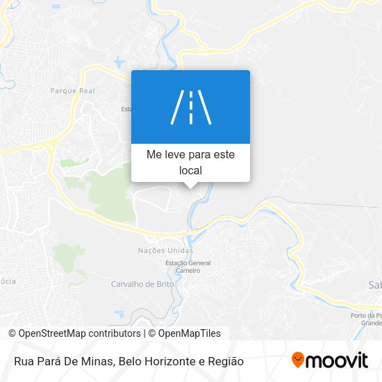 Rua Pará De Minas mapa