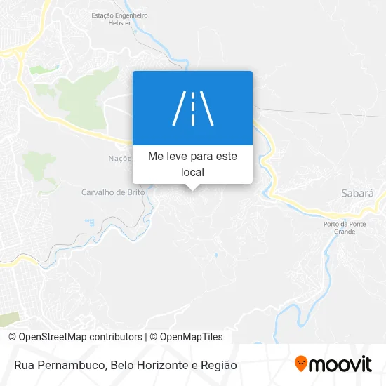 Rua Pernambuco mapa
