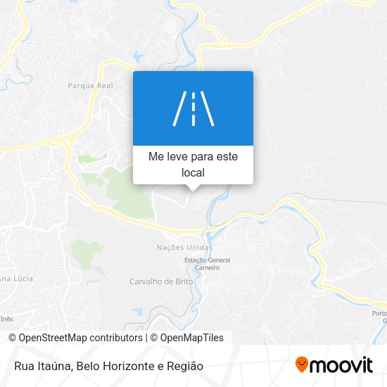 Rua Itaúna mapa