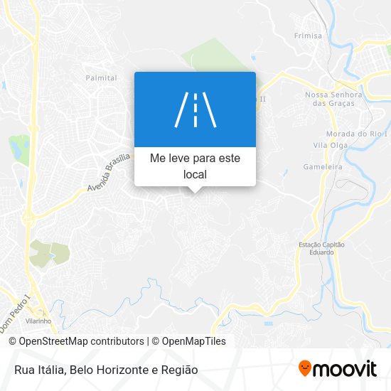 Rua Itália mapa