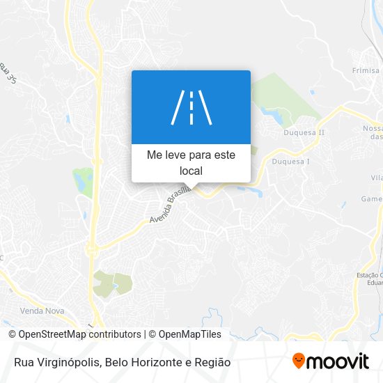 Rua Virginópolis mapa