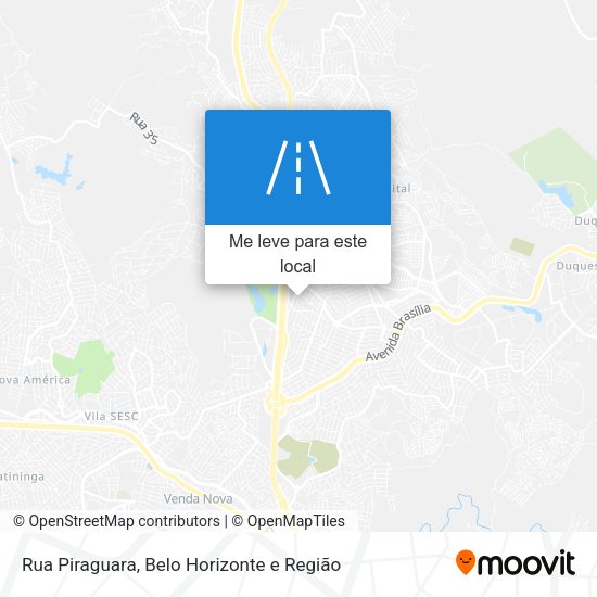 Rua Piraguara mapa