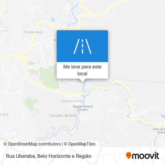 Rua Uberaba mapa