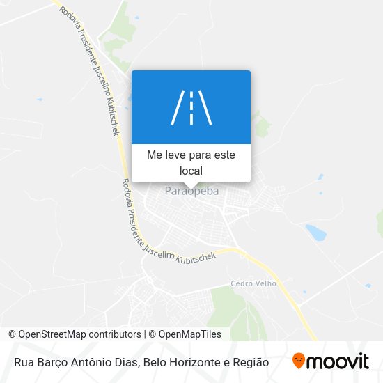 Rua Barço Antônio Dias mapa