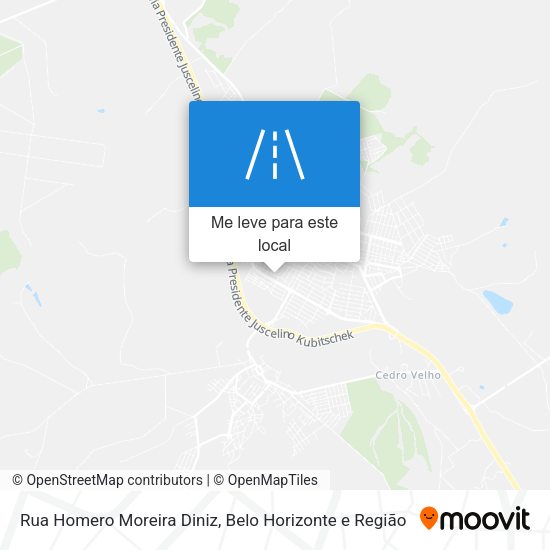 Rua Homero Moreira Diniz mapa