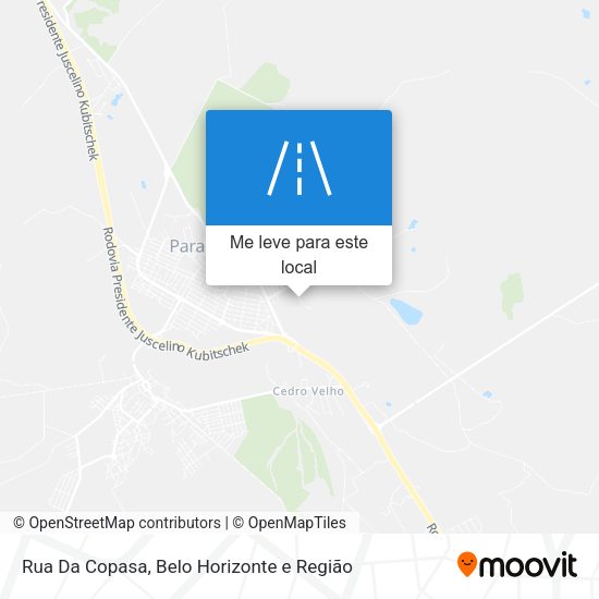 Rua Da Copasa mapa