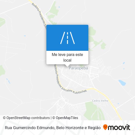Rua Gumercindo Edmundo mapa