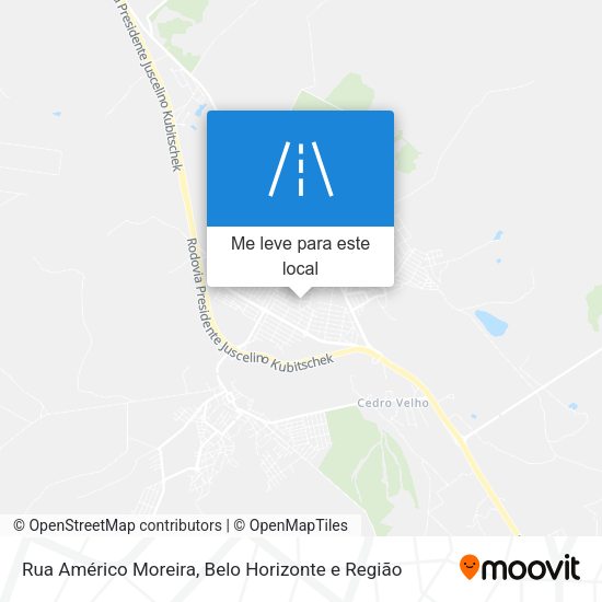 Rua Américo Moreira mapa