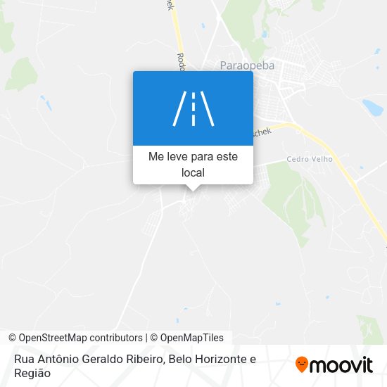 Rua Antônio Geraldo Ribeiro mapa