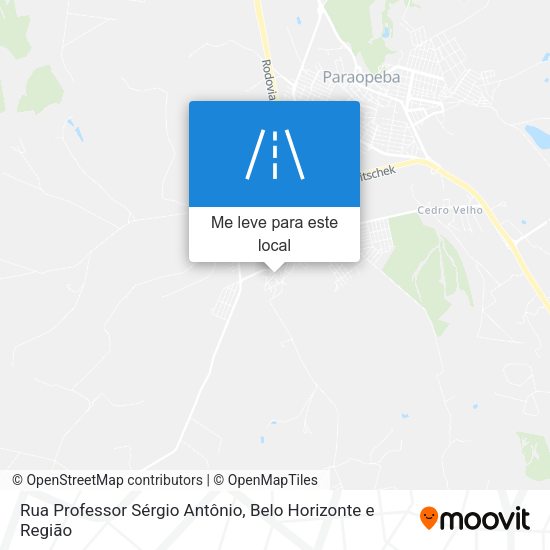 Rua Professor Sérgio Antônio mapa