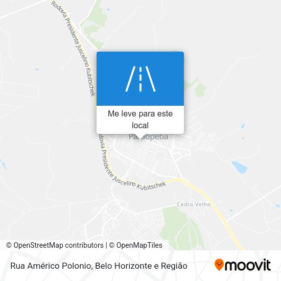 Rua Américo Polonio mapa