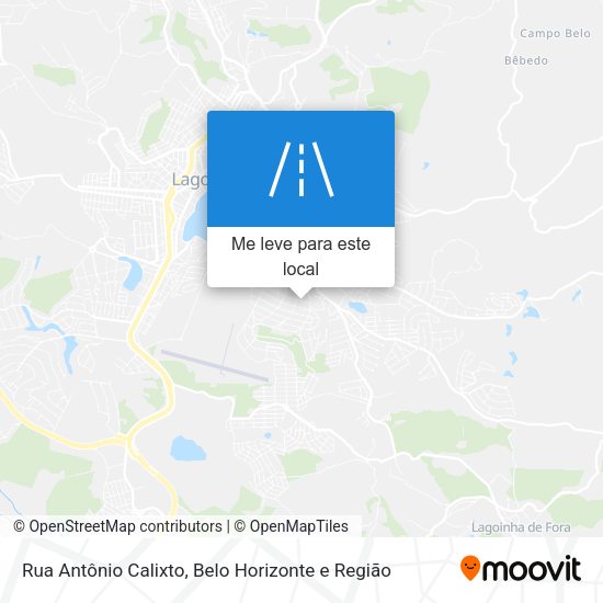 Rua Antônio Calixto mapa