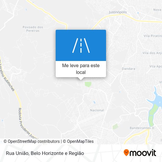 Rua União mapa