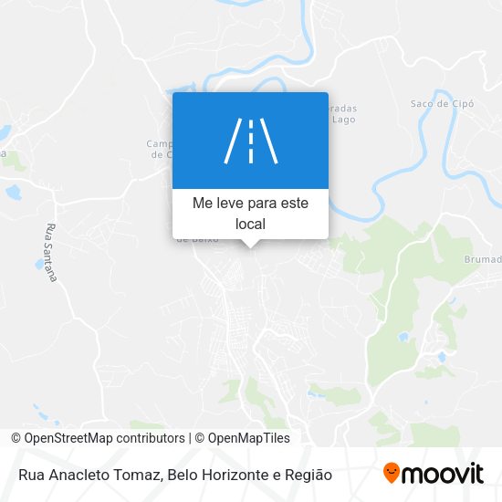 Rua Anacleto Tomaz mapa