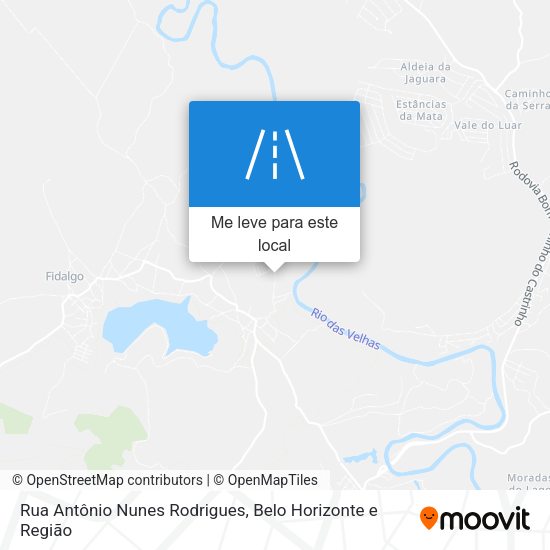 Rua Antônio Nunes Rodrigues mapa