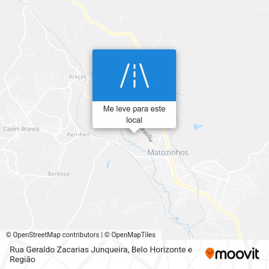 Rua Geraldo Zacarias Junqueira mapa