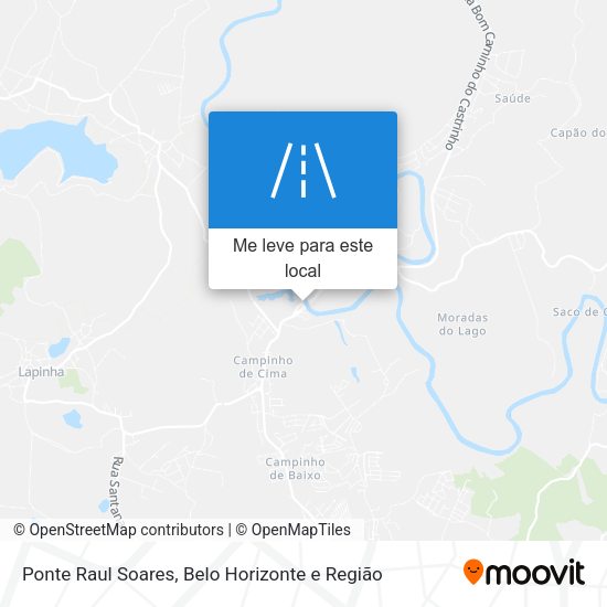 Ponte Raul Soares mapa