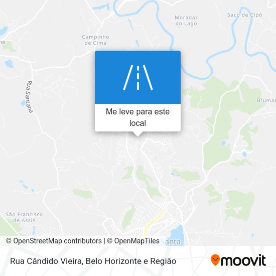 Rua Cândido Vieira mapa