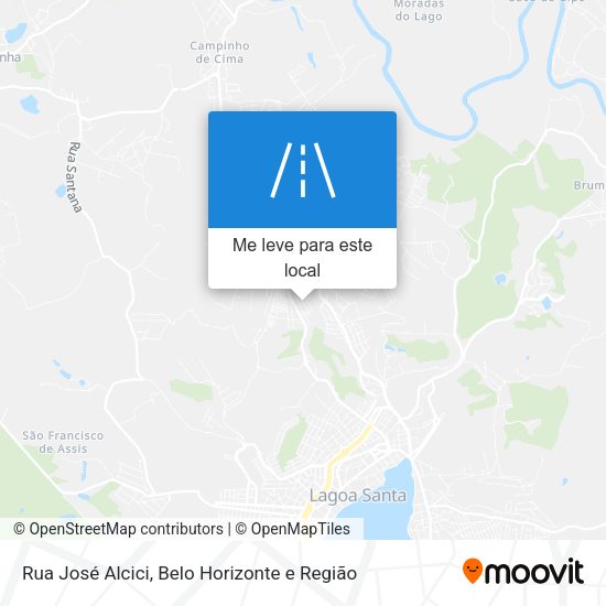 Rua José Alcici mapa