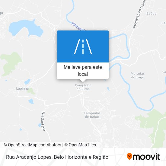 Rua Aracanjo Lopes mapa