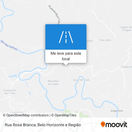 Rua Rosa Branca mapa