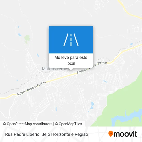 Rua Padre Liberio mapa
