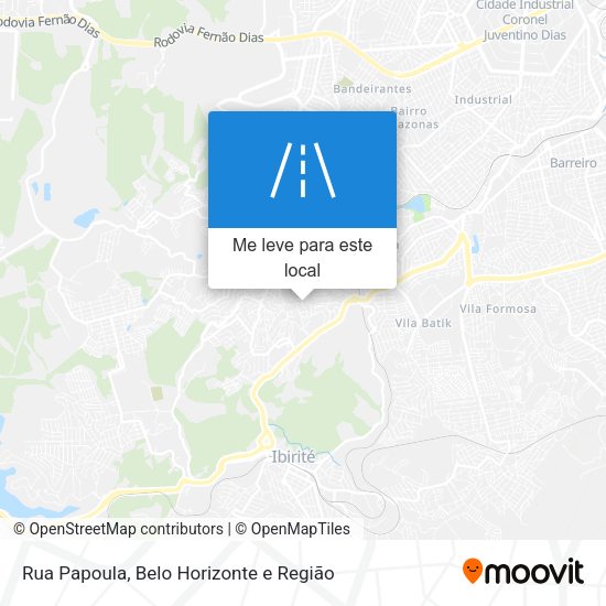 Rua Papoula mapa