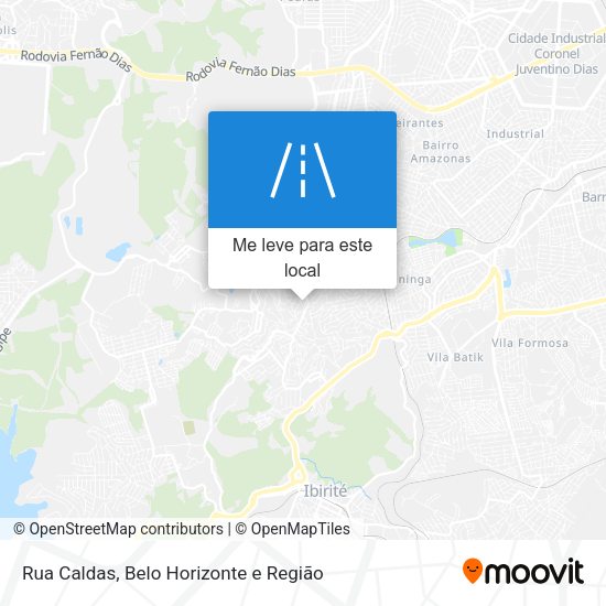 Rua Caldas mapa