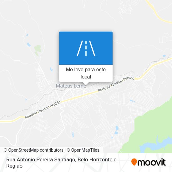 Rua Antônio Pereira Santiago mapa